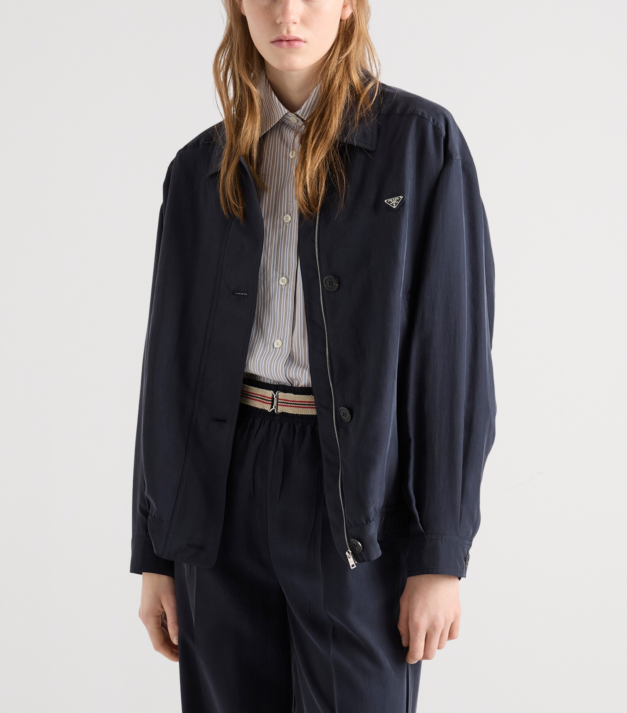 Prada Womens Cotton Poplin Oversized Shirt Image 5