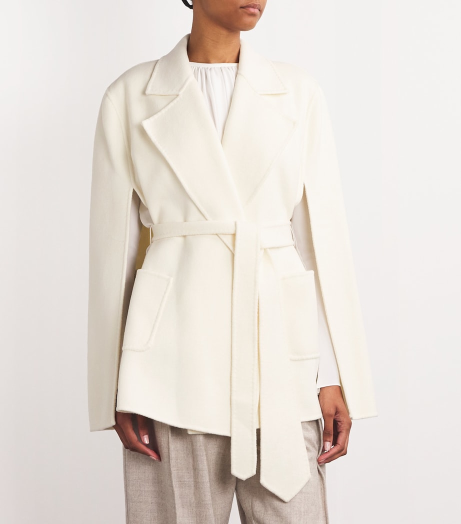 Cashmere Tie-Waist Cape PEARL Image 3
