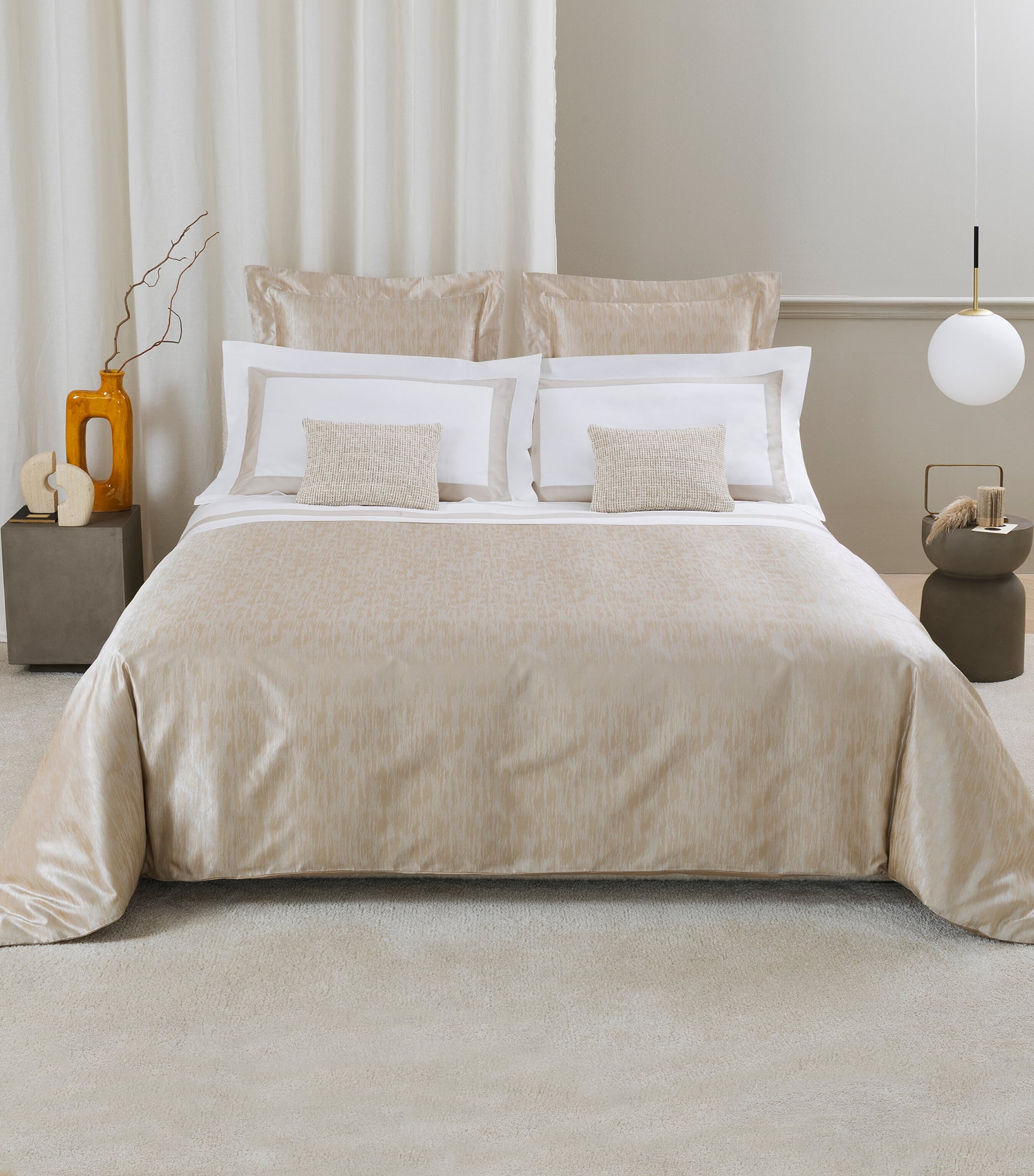 Frette Tweed Decorative Cushion Cover (30cm x 40cm) Greige Image 5
