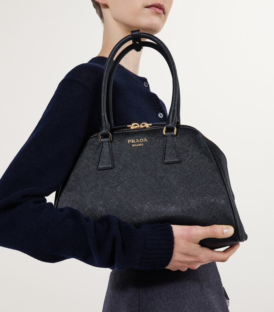 Medium Saffiano Leather Top-Handle Bag F0002 Image 3