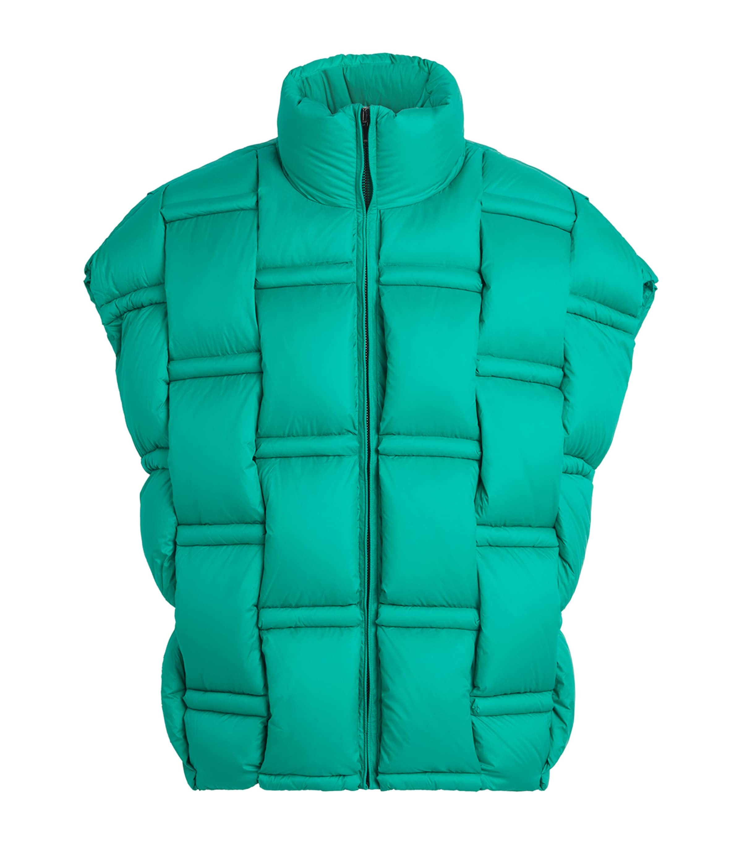 3D Down-Filled Puffer Gilet GREEN Image 1