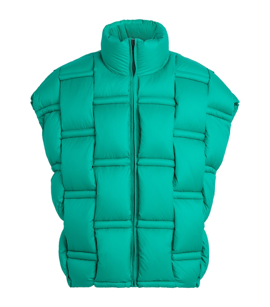 3D Down-Filled Puffer Gilet GREEN Image 1