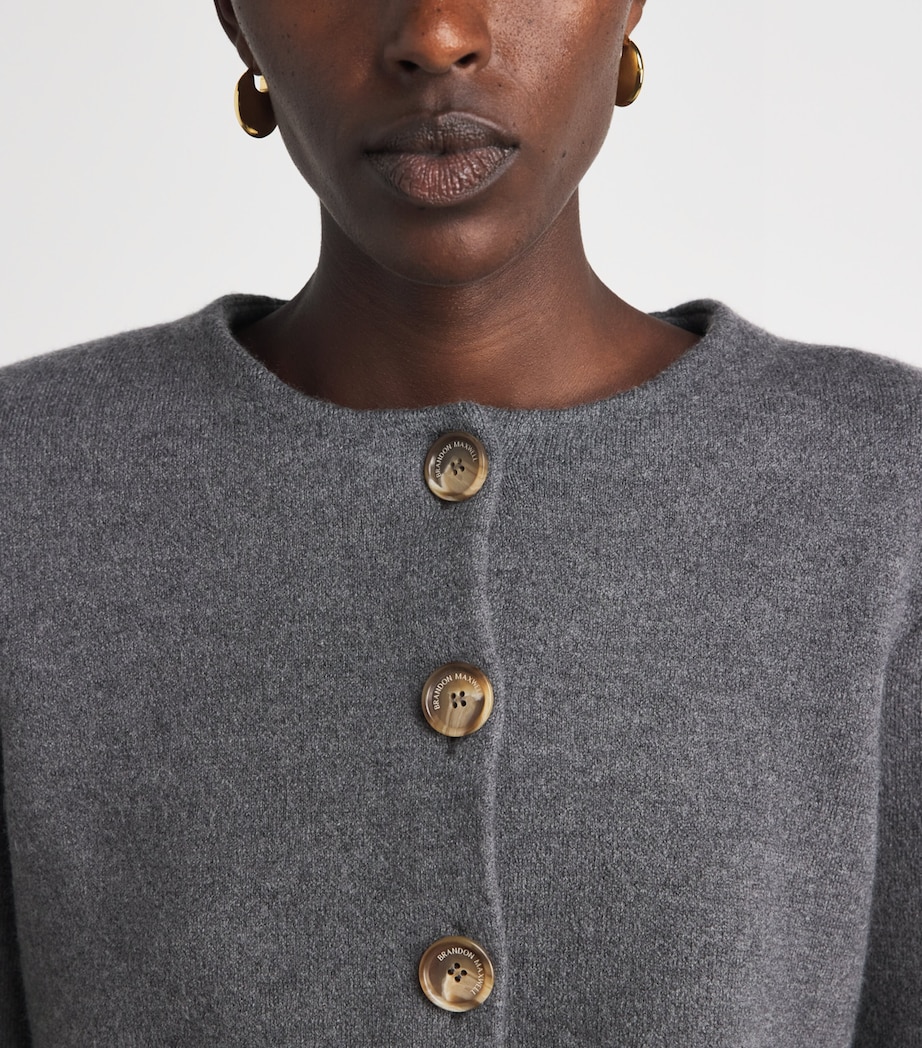Brandon Maxwell Womens Virgin Wool Ryder Jacket Heather Grey Image 3