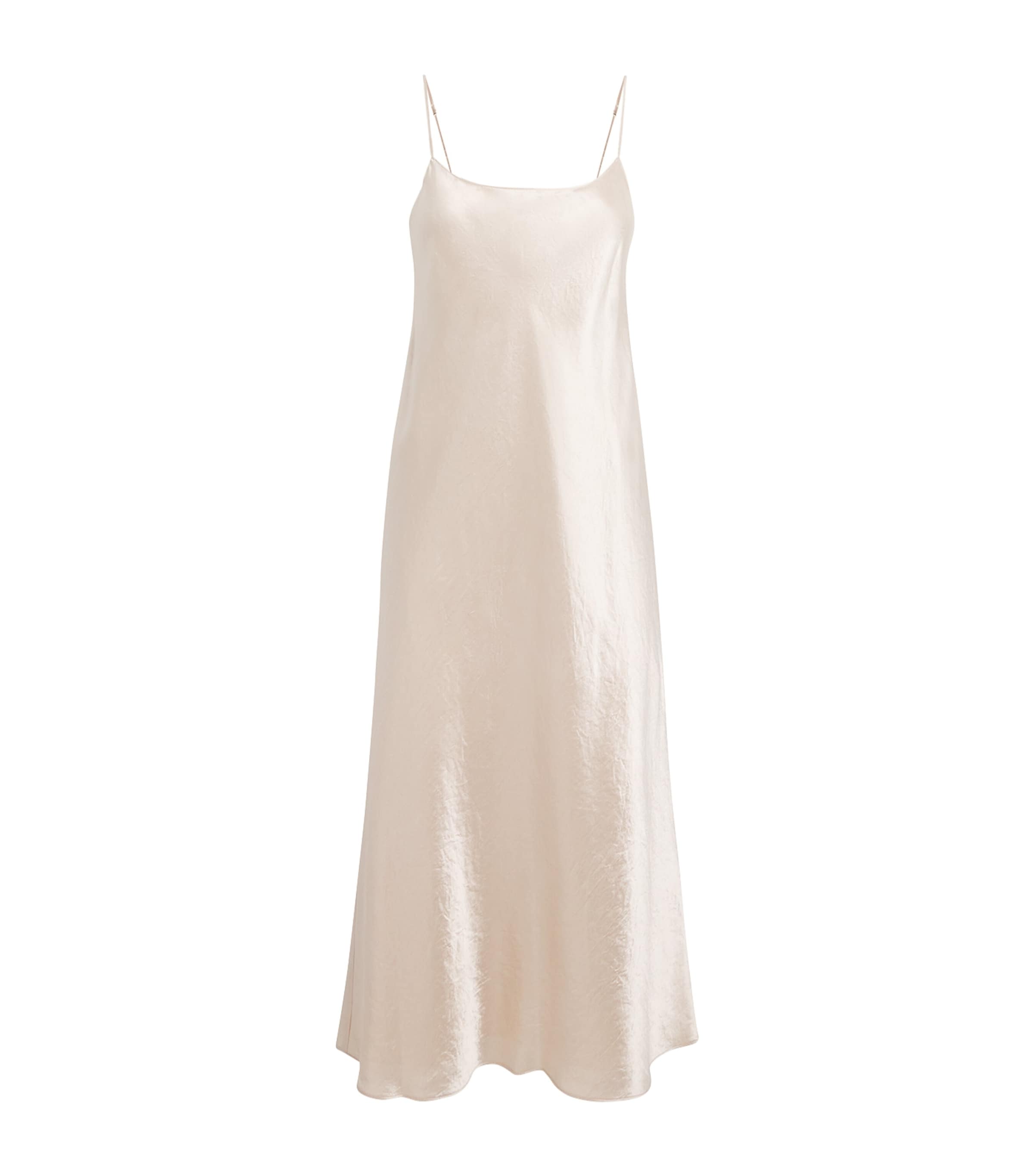 Vince Sleeveless Slip Midi Dress In White