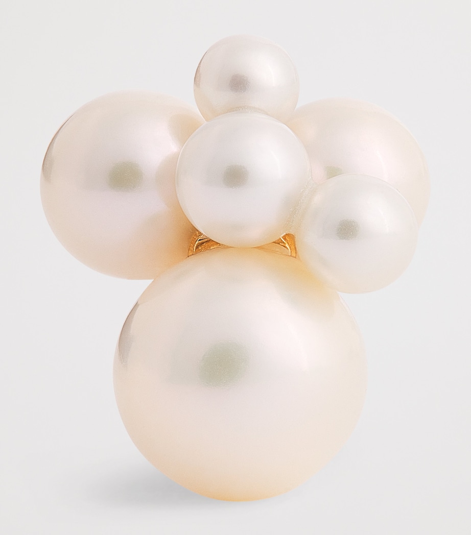 Yellow Gold and Pearl Bisou Single Earring YELLOW GOLD Image 3