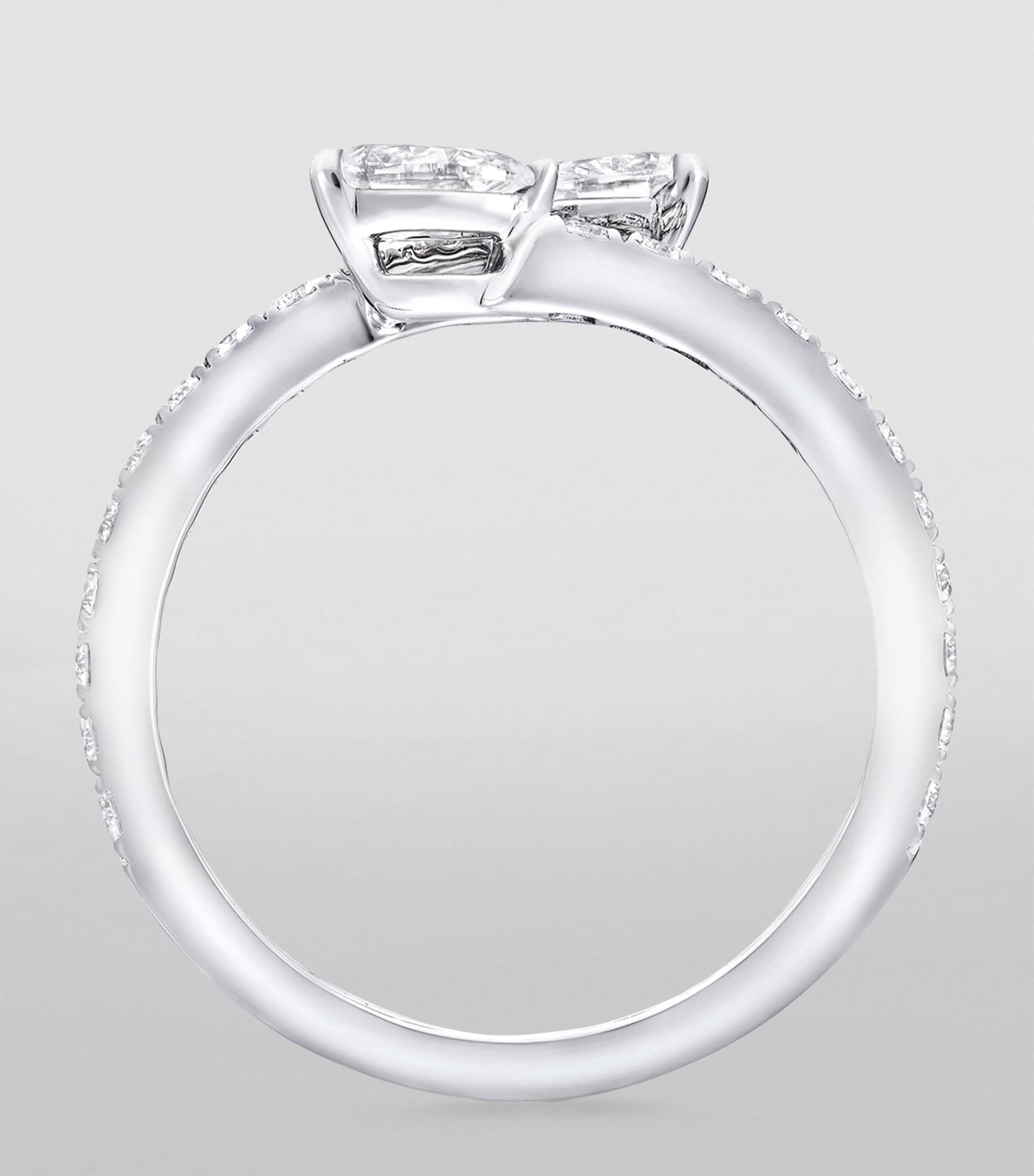 White Gold and Diamond Duet Ring WHITE GOLD Image 4