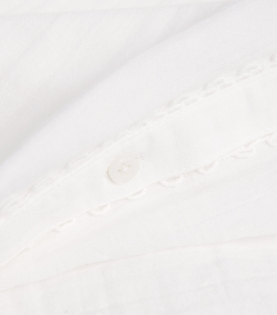 ME+EM Womens Cotton Cheesecloth Blouse White Image 6
