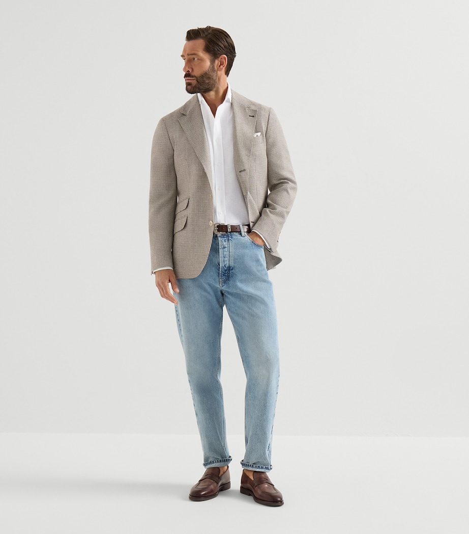 Brunello Cucinelli Mens Linen Long-Sleeve Shirt Image 3