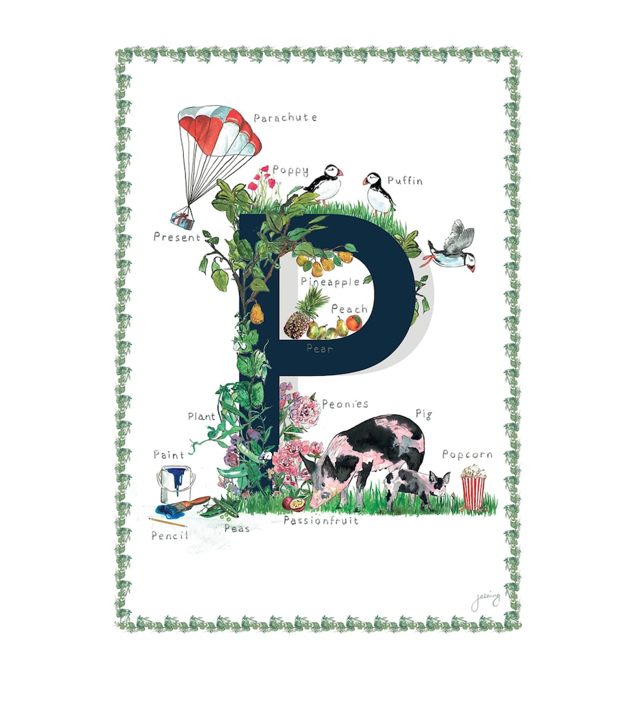 A4 Letter Print NAVY Image 1