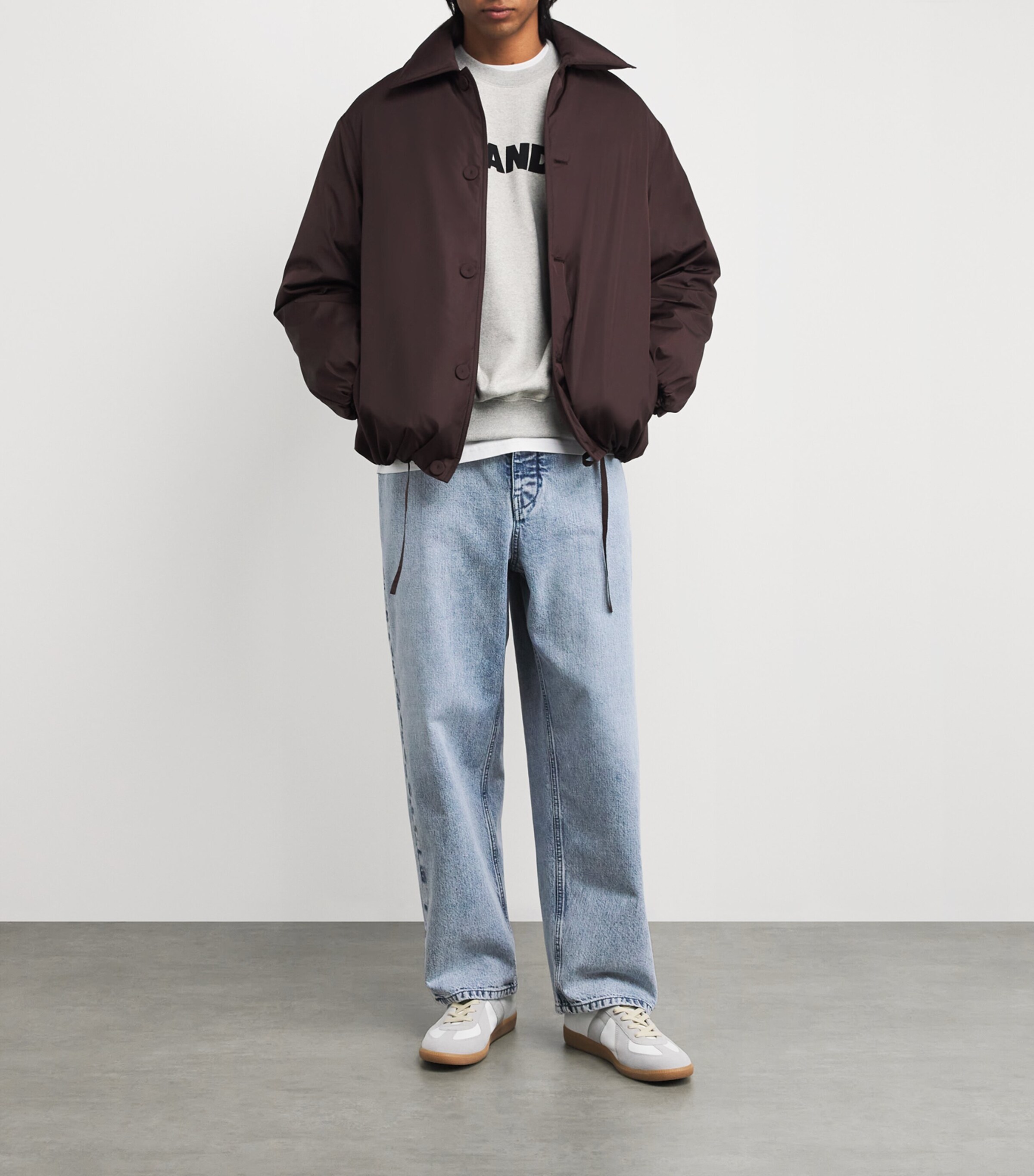 Jil Sander Mens Light-Wash Straight Jeans Antartic Image 2