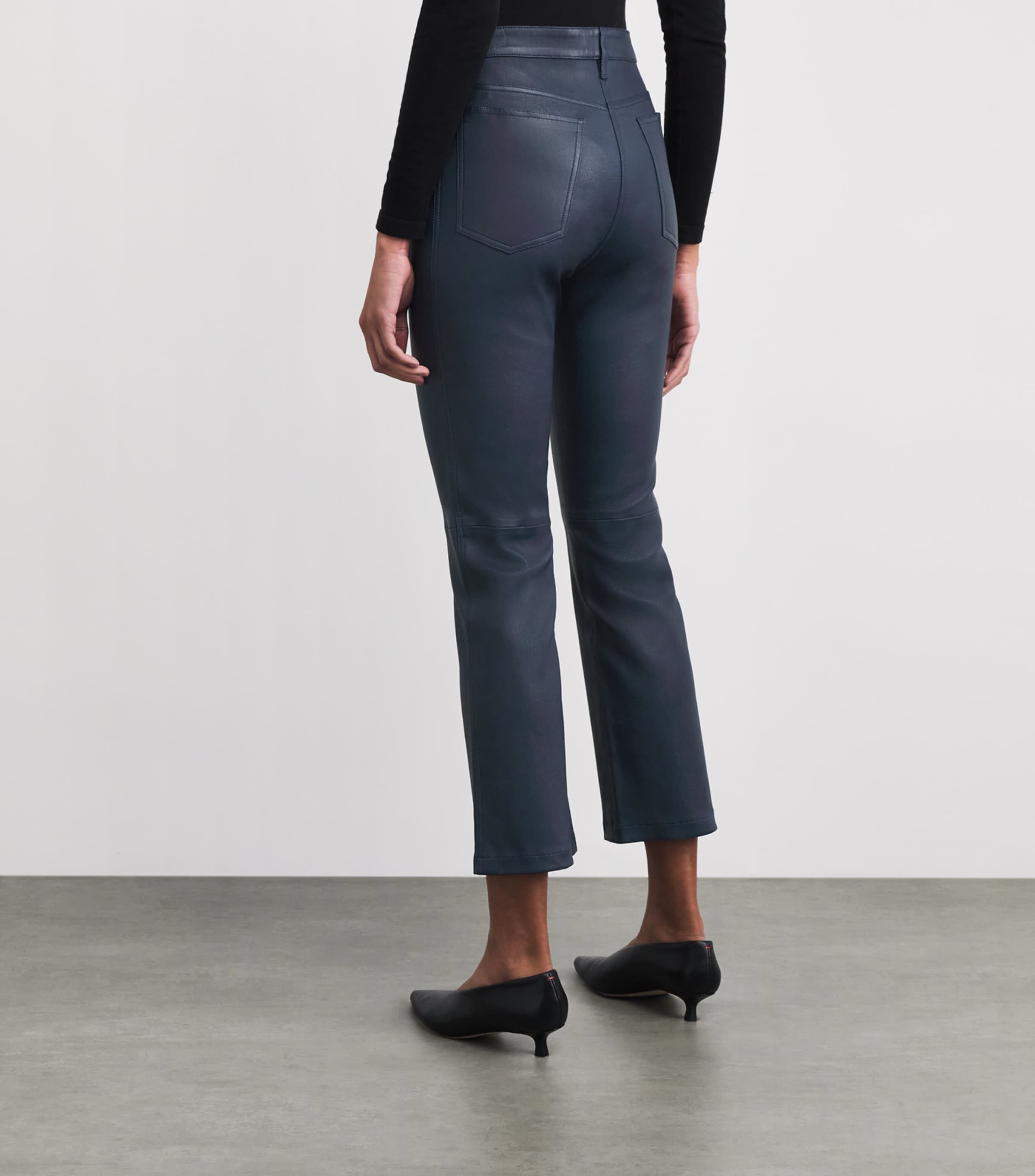 Leather Stretch Duke Trousers INDIGO Image 5