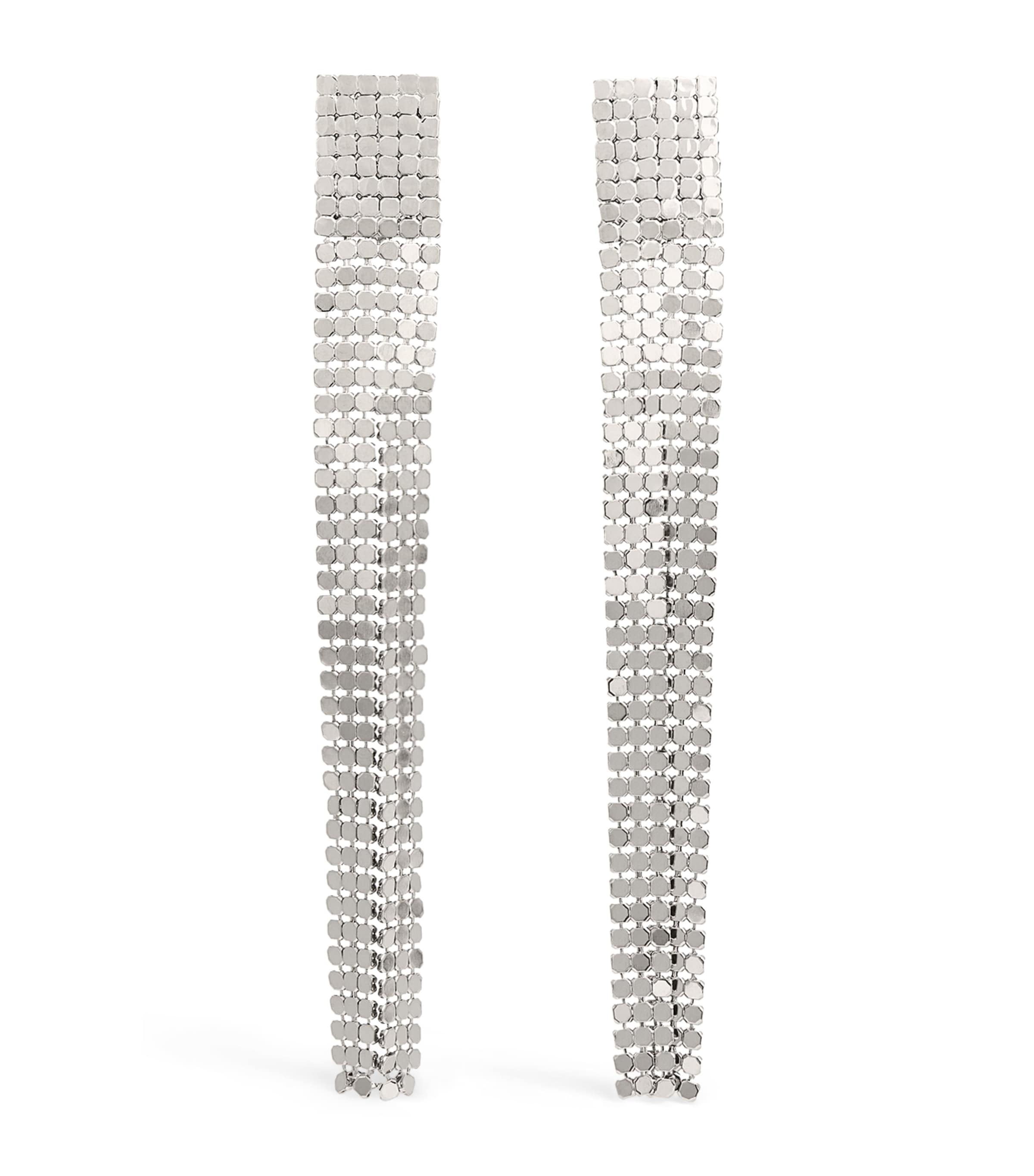 Jil Sander Chainmail-mesh Clip-on Earrings In Metallic