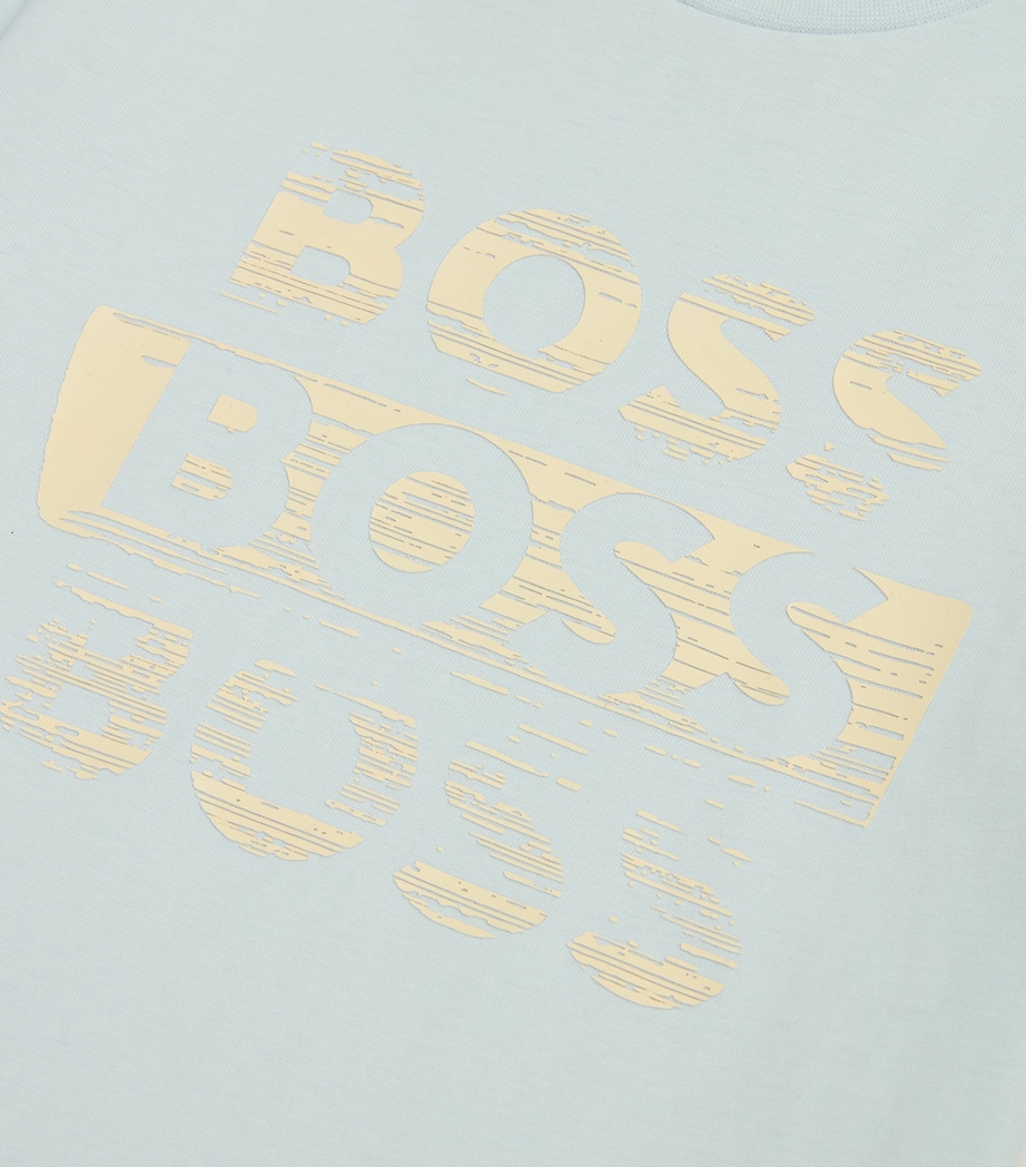 Cotton Triple Logo T-Shirt (4-16 Years) PALE BLUE Image 2