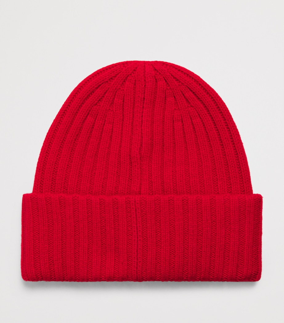 Merino Wool-Blend Chunky Elva Beanie RED DAHLIA Image 2
