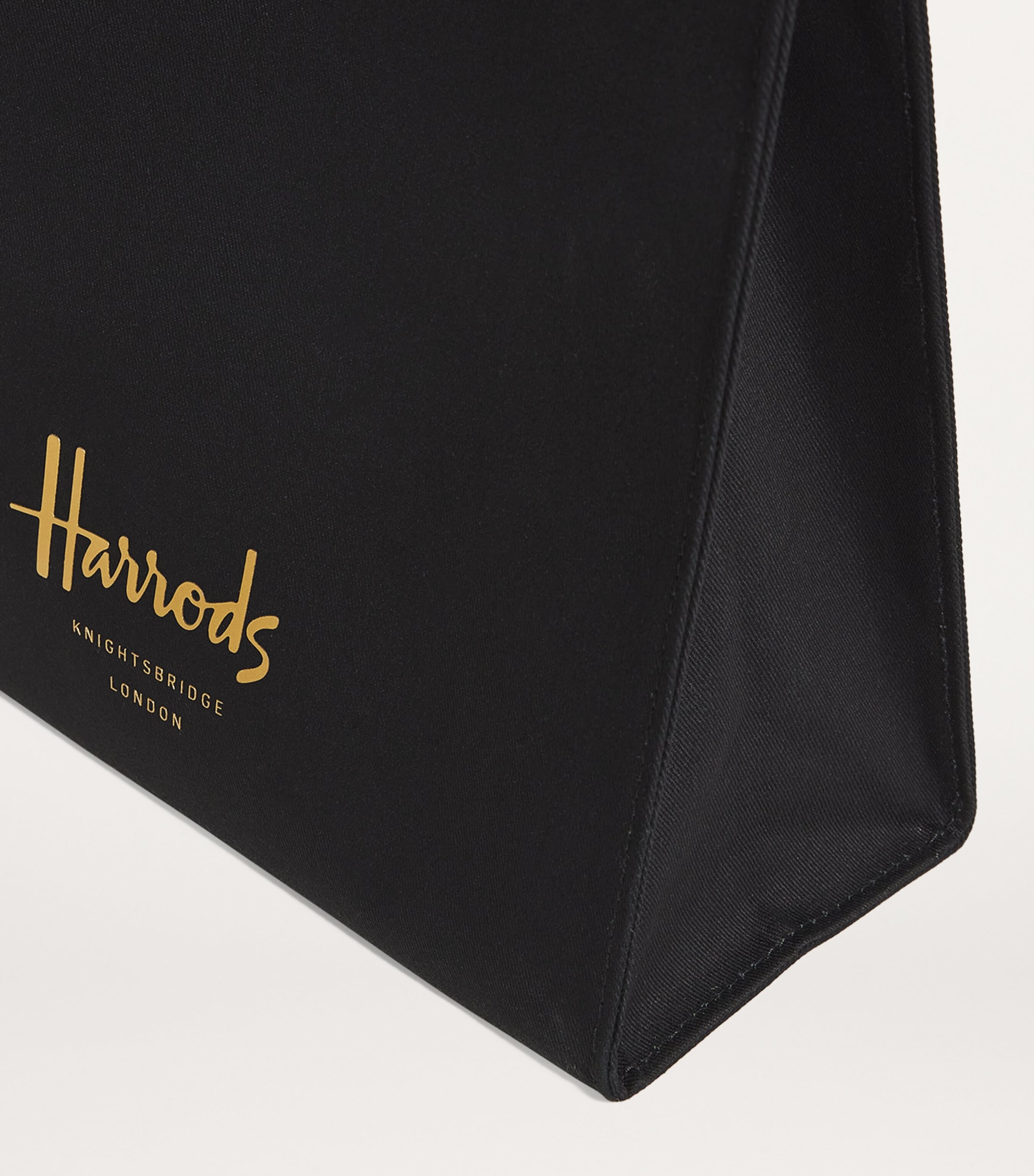 Harrods Black Small Cotton Logo Tote Bag | Harrods US