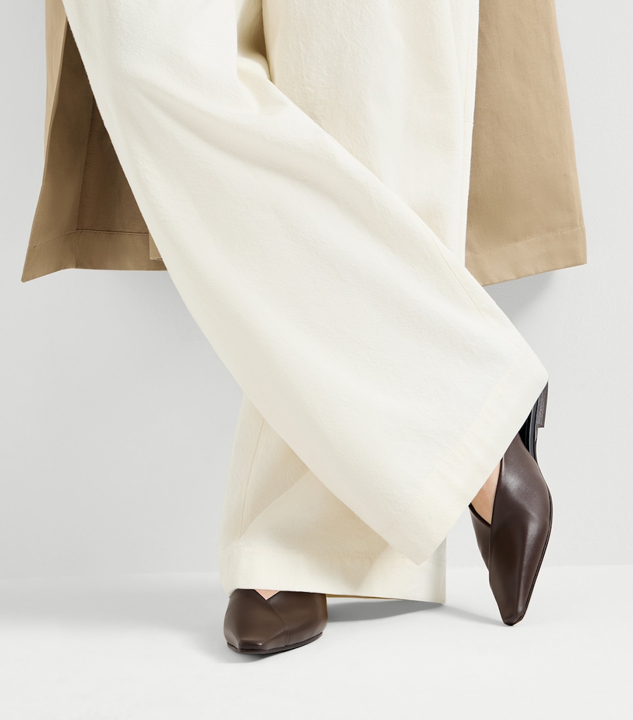 Brunello Cucinelli Leather Slingback Flats Image 4