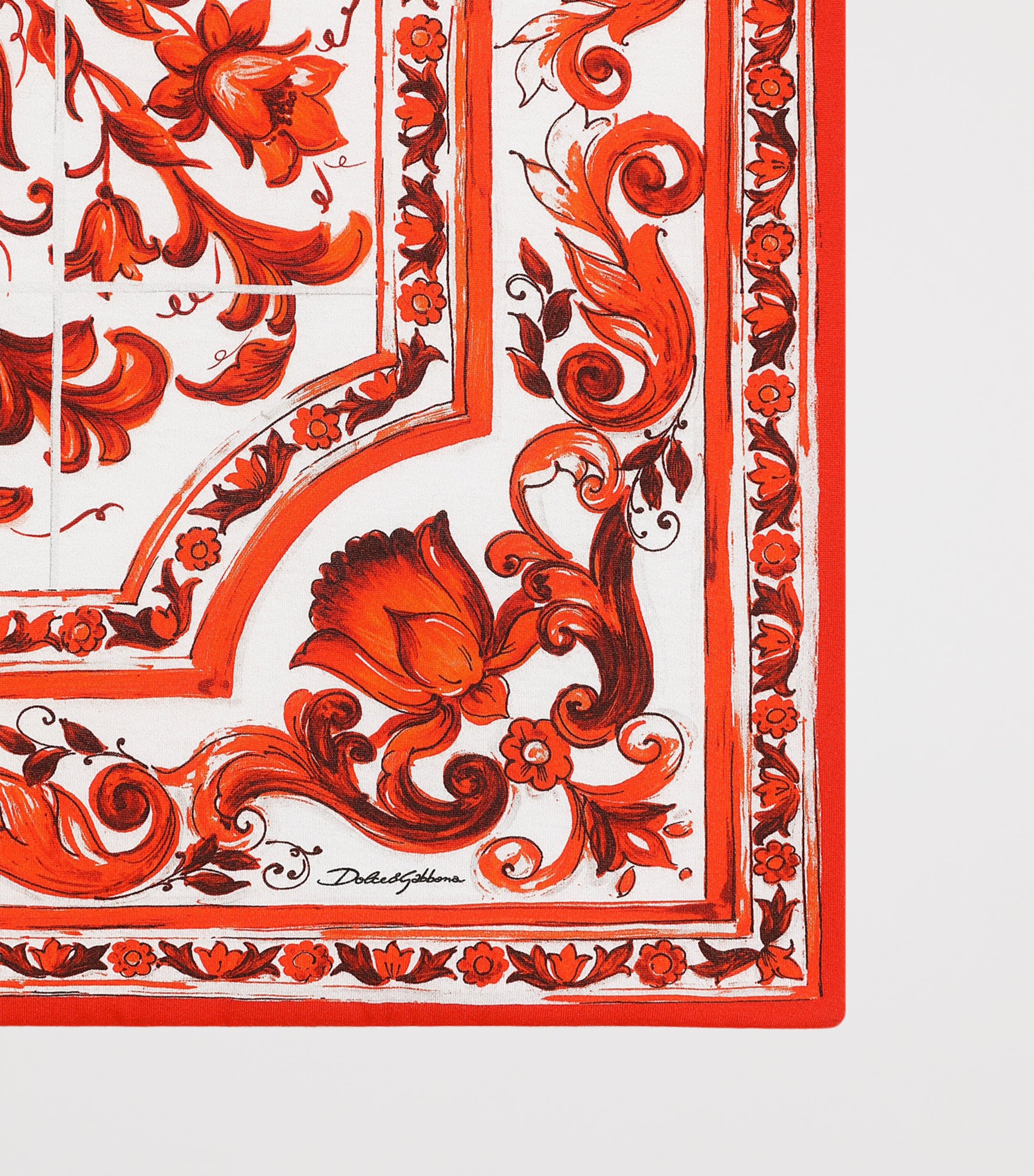 Dolce&Gabbana Kids Cotton Majolica Print Blanket Combined Colou Image 3