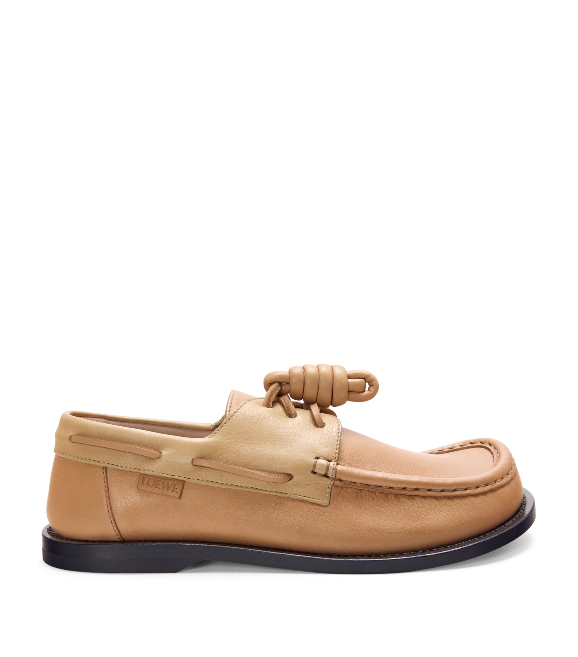 LOEWE Leather Campo Boat Shoes | Harrods US