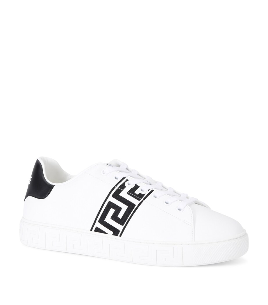 Versace Low-Top Responsible Grecco Sneakers White/blk Image 3