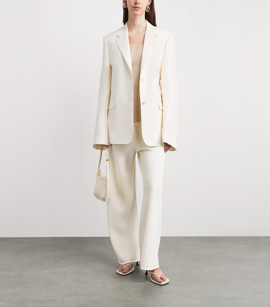 BITE Studios Womens Organic Wool-Silk Serena Blazer Off White Image 2