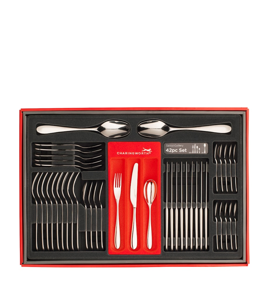 Charingworth Santol Stainless Steel 42-Piece Cutlery Set Silver Image 3