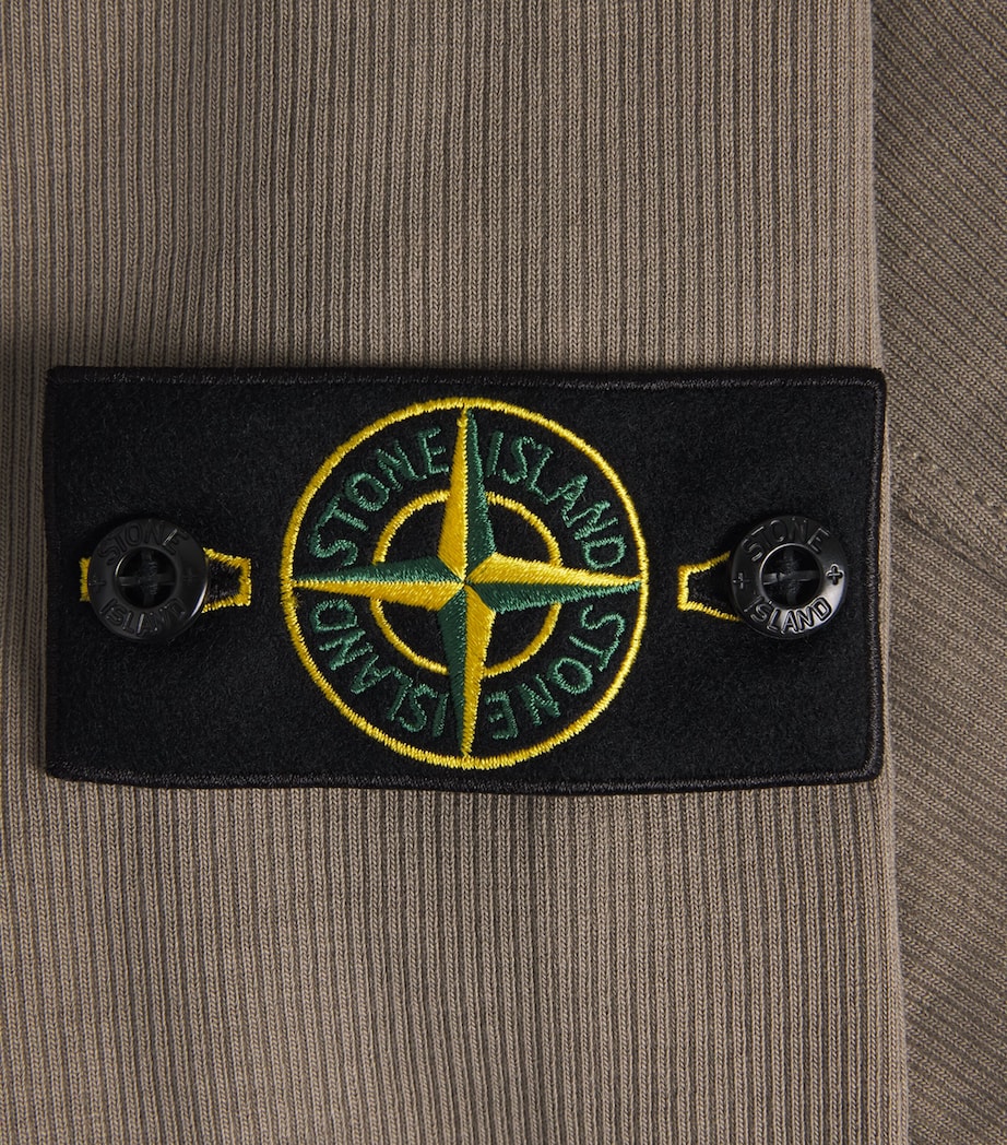 Stone Island Mens Ribbed Compass Patch Sweatshirt Image 6