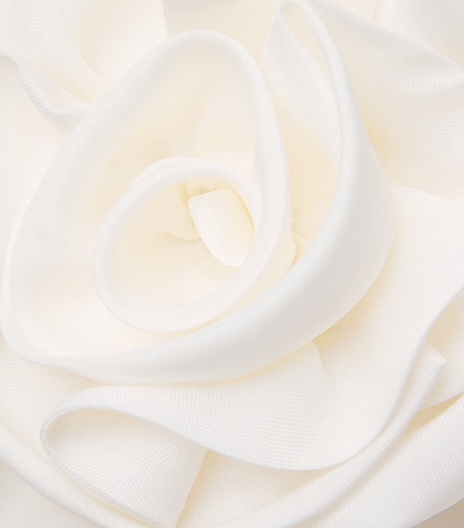 Silk Gazar Rosette Blouse 100 WHITE Image 5