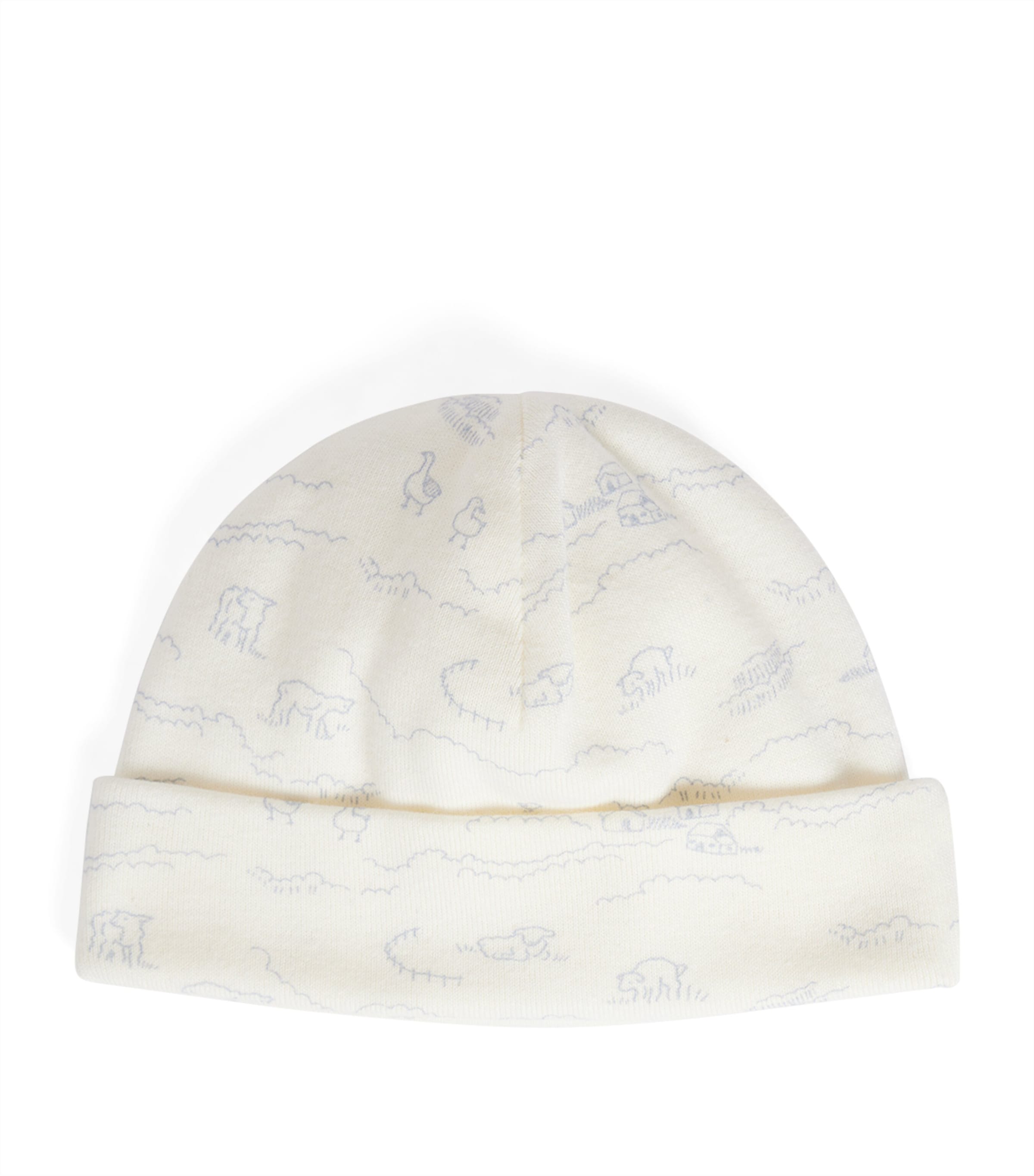 Bonpoint Kids'  Cotton Sheep-print Hat In White