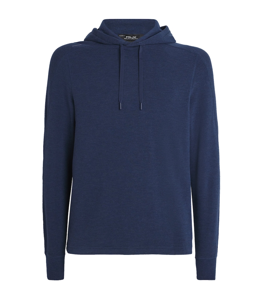 Waffle-Knit Hoodie SPRING NAVY HEATHER Image 1