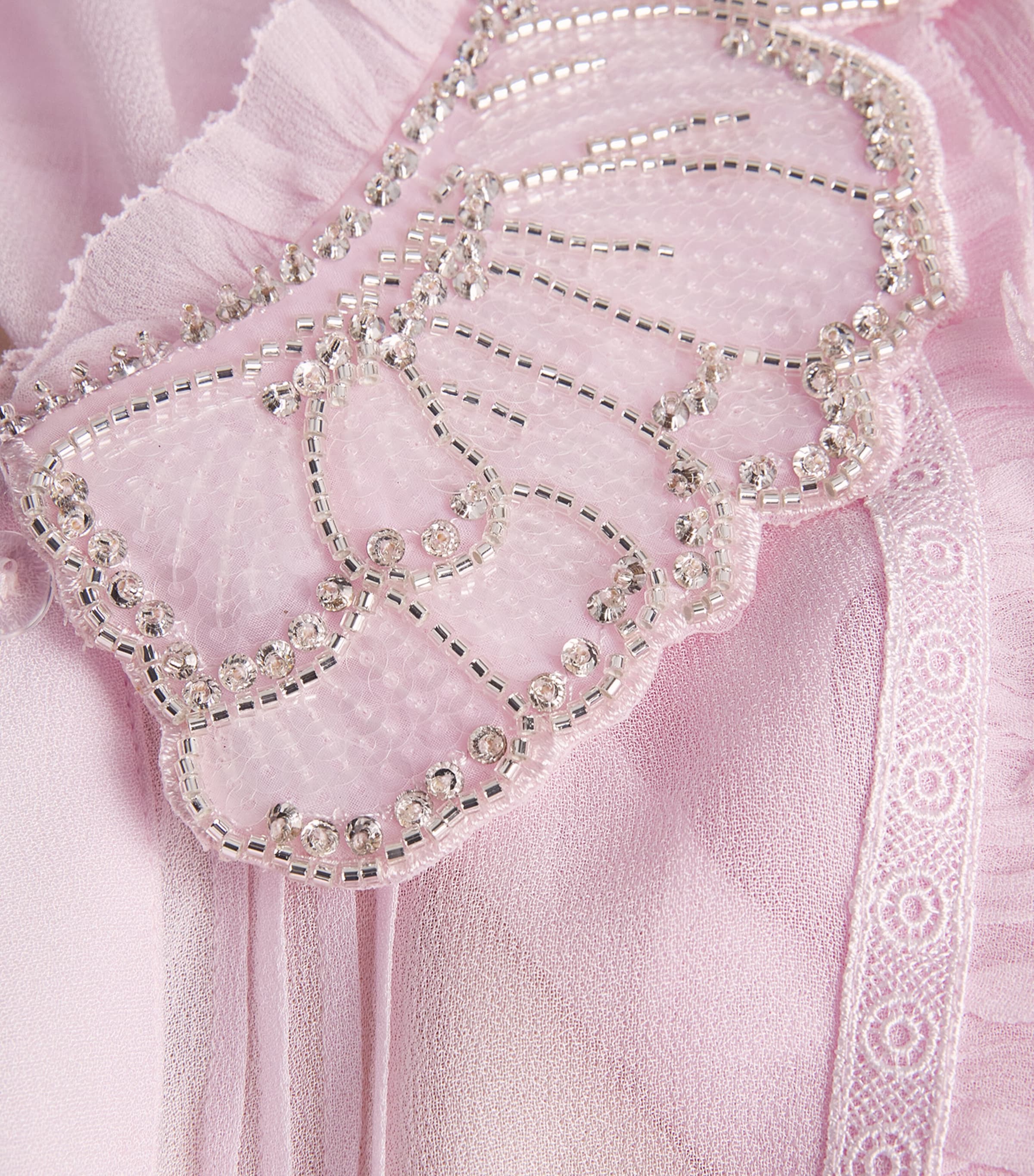 Georgette Ruffled Midi Dress PINK Image 5