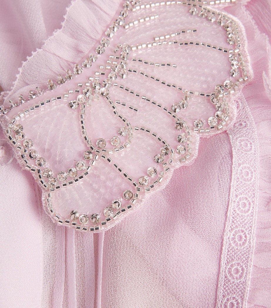 Georgette Ruffled Midi Dress PINK Image 5