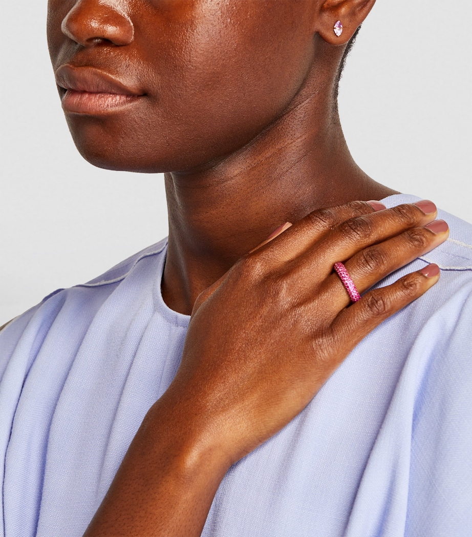 Yellow Gold and Sapphire Tilly Stud Earrings YELLOW GOLD Image 4