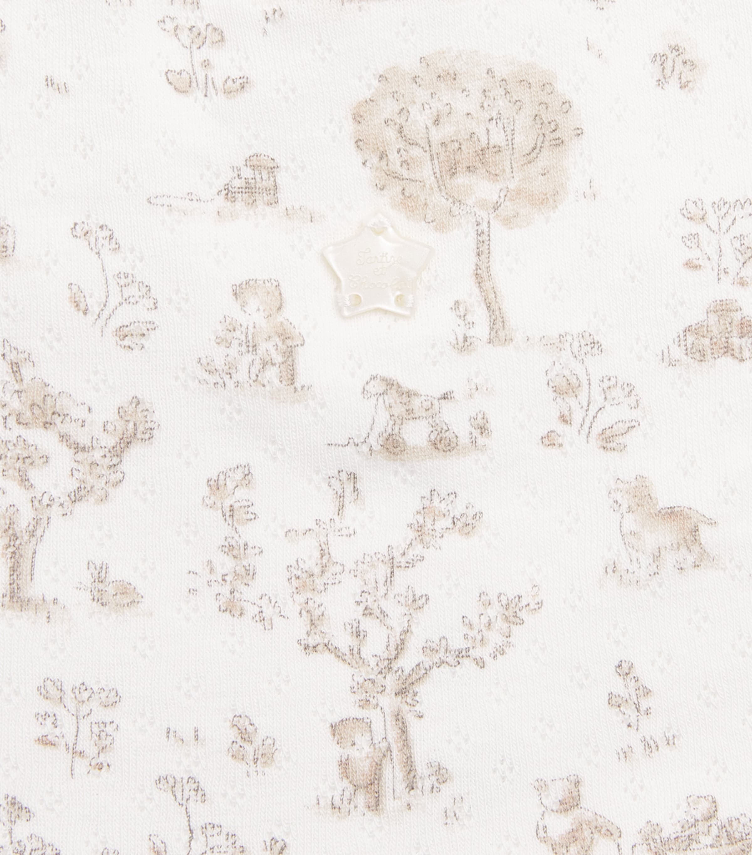 Cotton Printed Bib 13NACRE Image 3