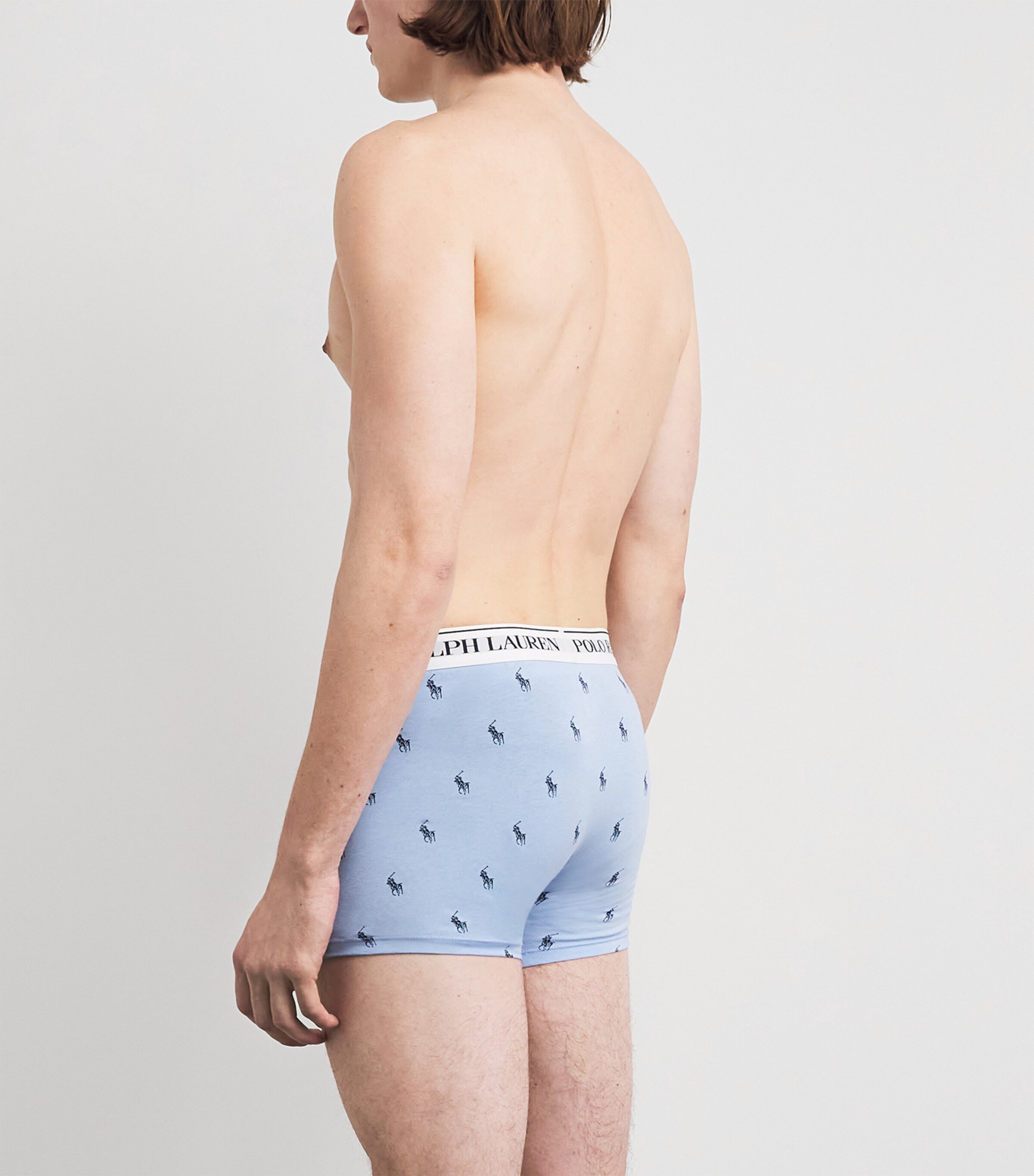 Polo Ralph Lauren Mens Stretch-Cotton Classic Trunks (Pack of 3) Peb Blu Aop/nvy/nw I Image 3