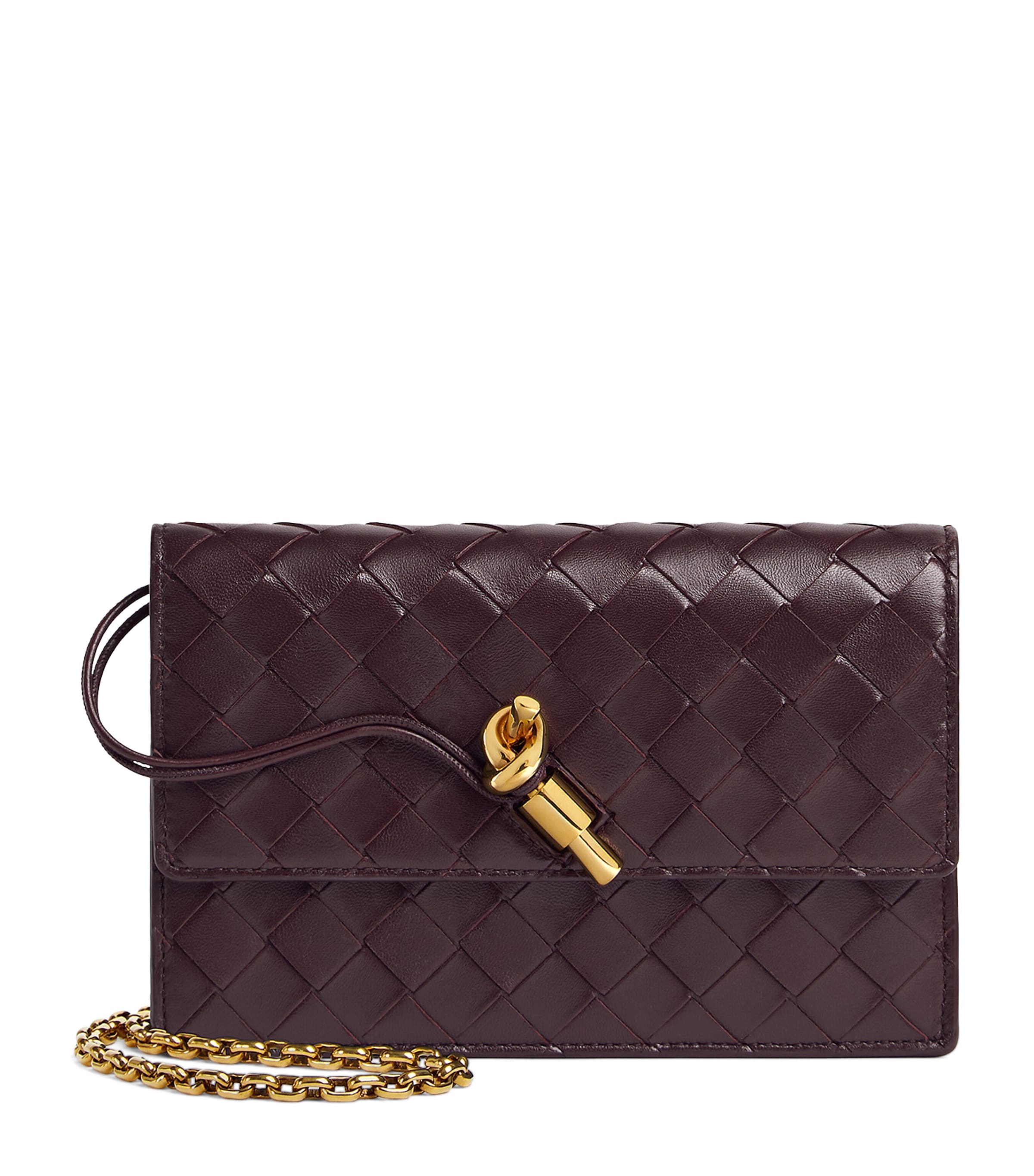 Bottega Veneta Leather Andiamo Cross-body Bag In Brown
