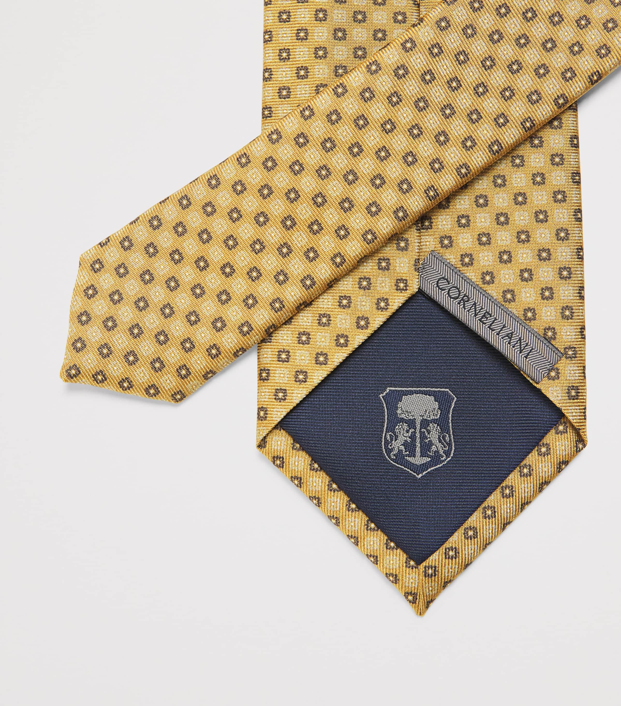 Silk Micro Madras Pattern Tie 034 NATURAL / BEIGE Image 3