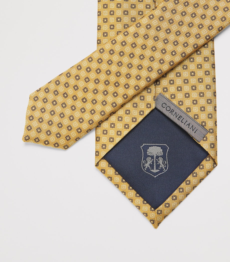 Silk Micro Madras Pattern Tie 034 NATURAL / BEIGE Image 3