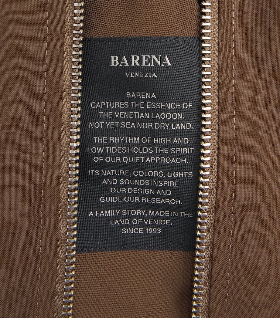 Barena Mens Virgin Wool Bomber Jacket Toffee Image 6