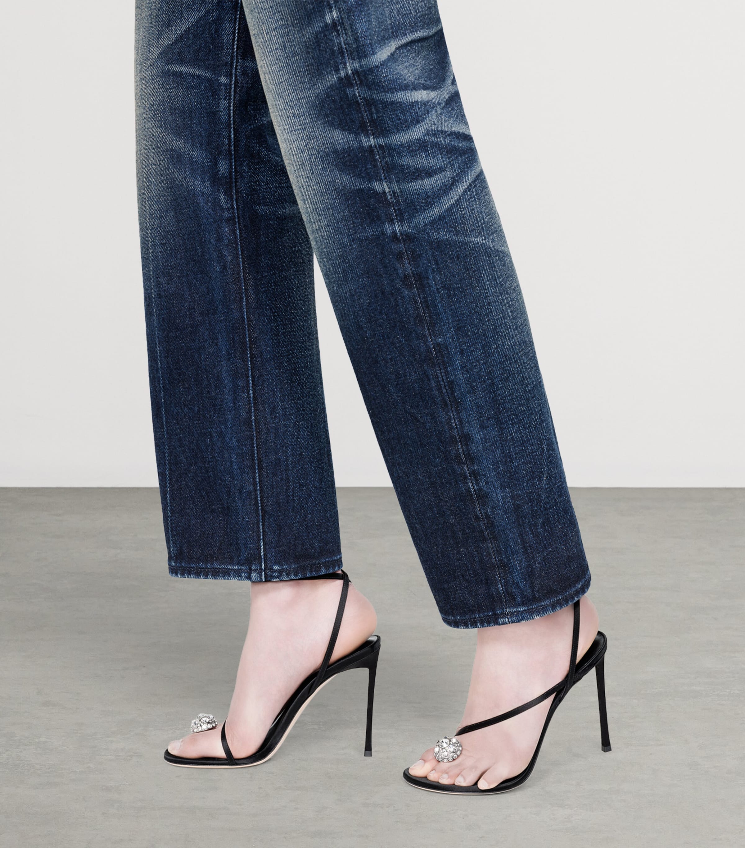 TOM FORD Satin Embellished Heeled Sandals 105 Ntn Image 2