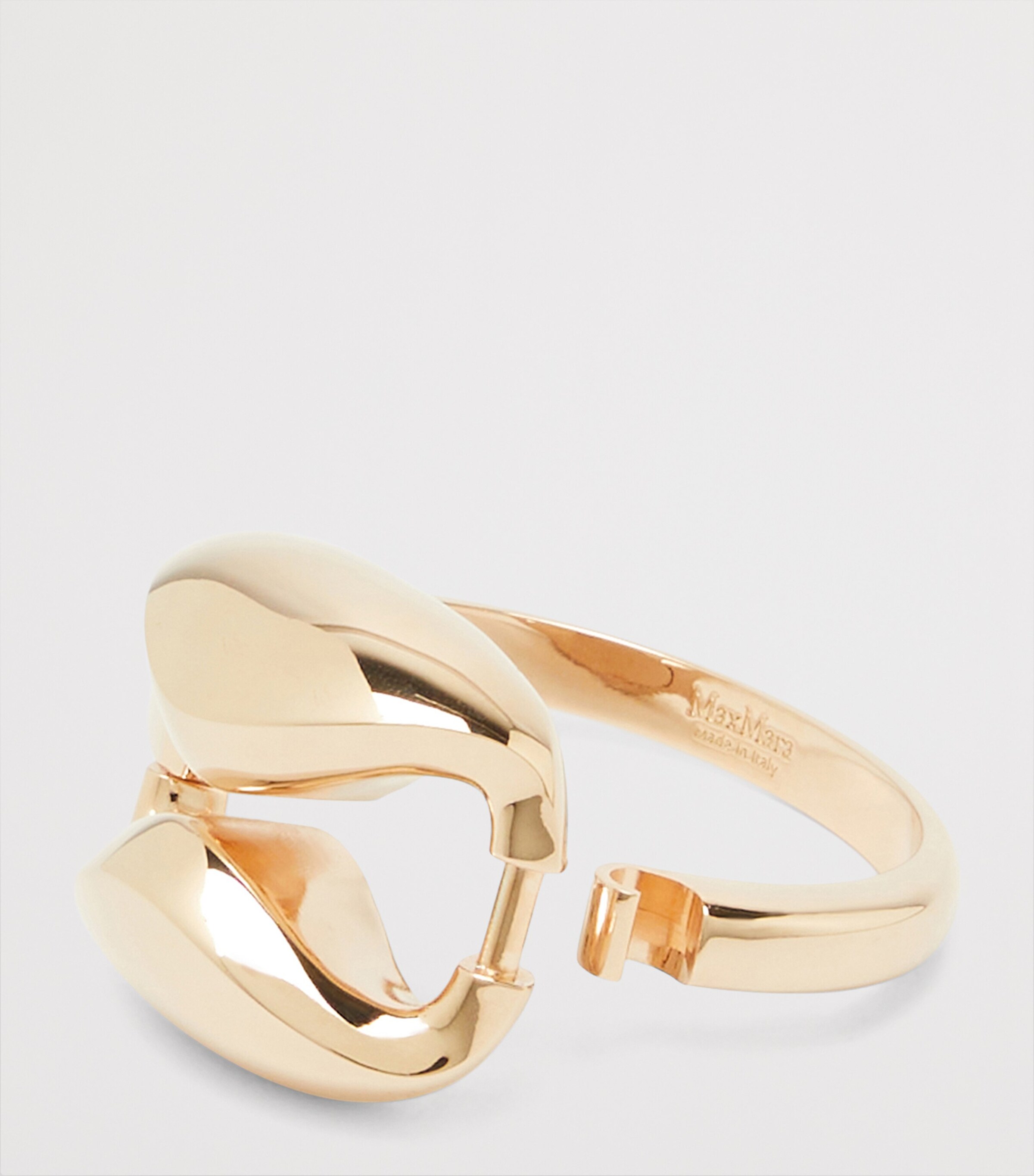 Max Mara Oversized Geometric Bracelet Bronze Image 3