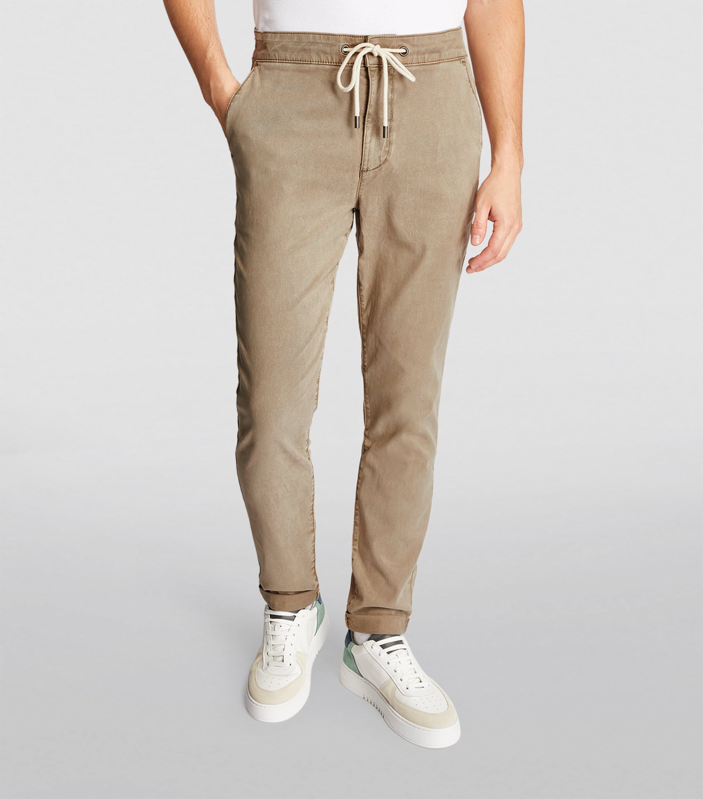 PAIGE Mens Drawstring Fraser Chinos Coastal Beige Image 2