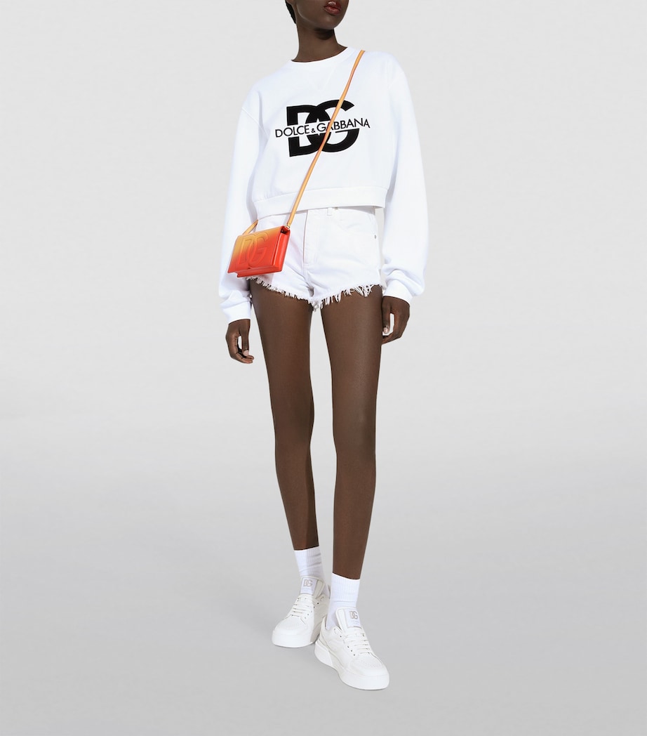 Cropped Logo Sweatshirt W0800-OPTICAL WHITE Image 4