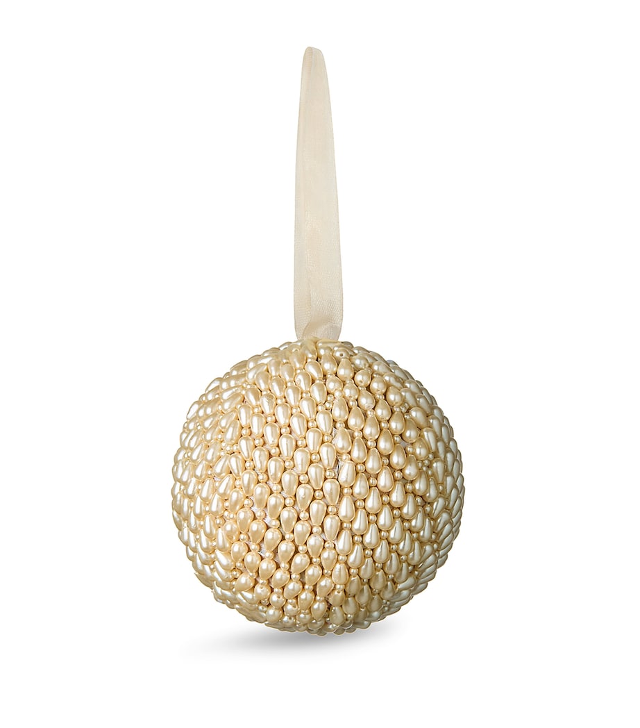 Golden Pearl-Embellished Bauble WHITE Image 1