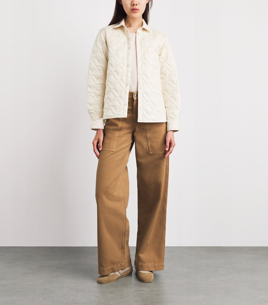 Moncler Womens Diamond-Quilted Overshirt Image 2