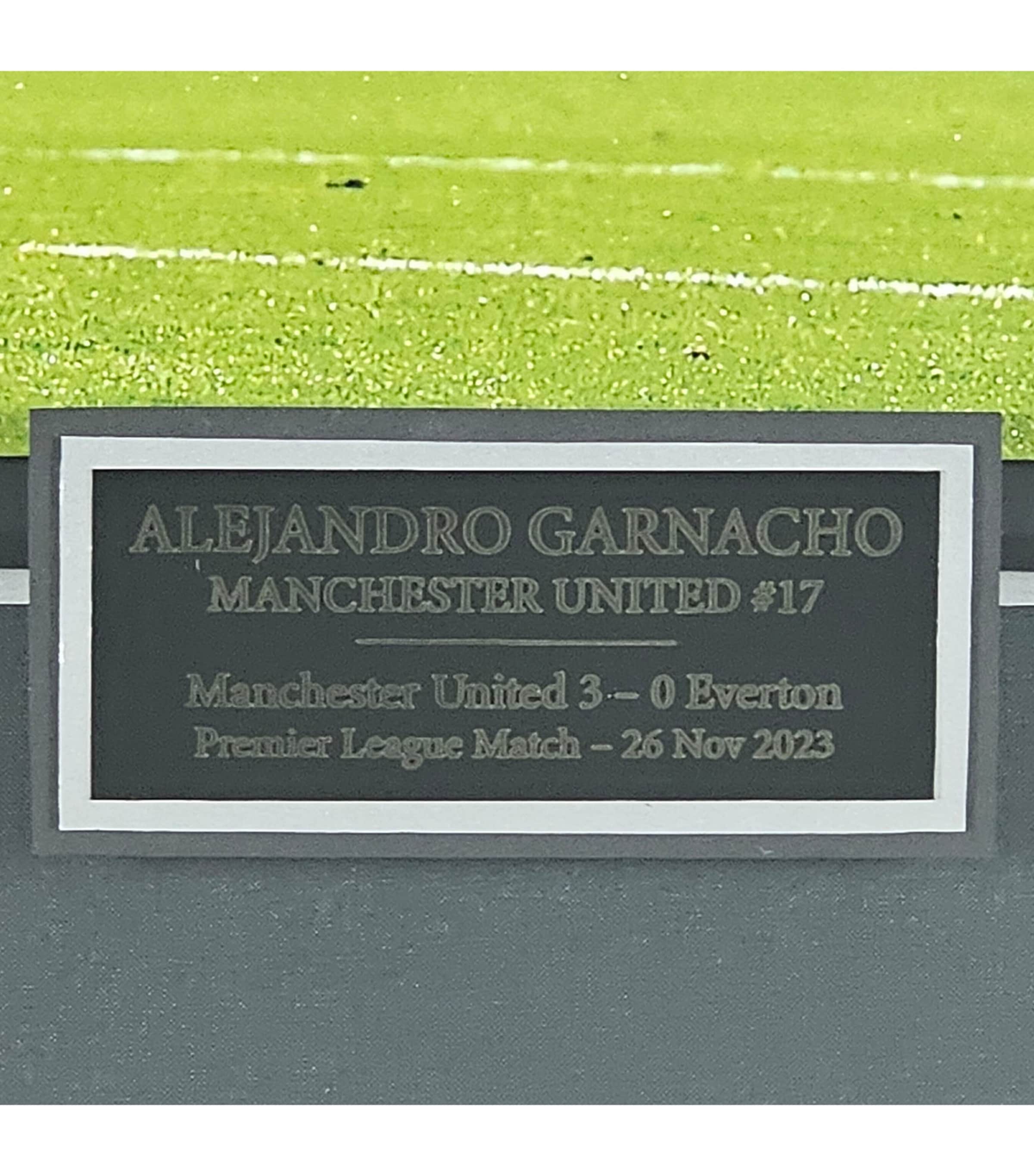 Leipzig Galleries Alejandro Garnacho Signed Manchester United Bicycle Kick Photo Framed Display Image 2