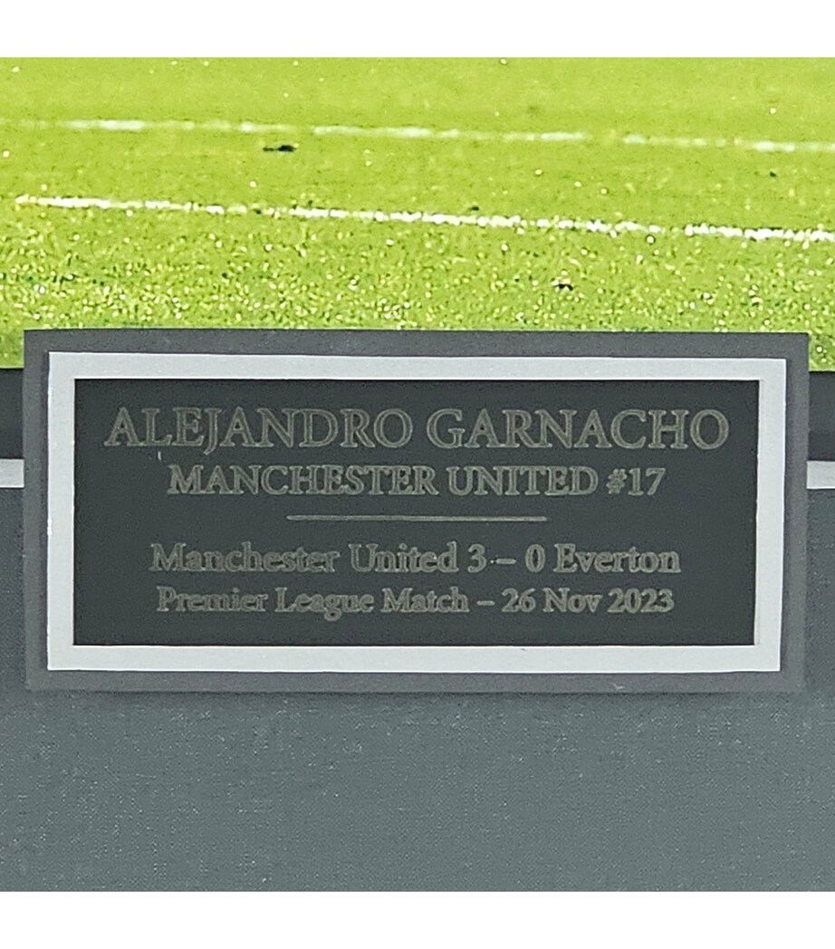 Leipzig Galleries Alejandro Garnacho Signed Manchester United Bicycle Kick Photo Framed Display Image 2