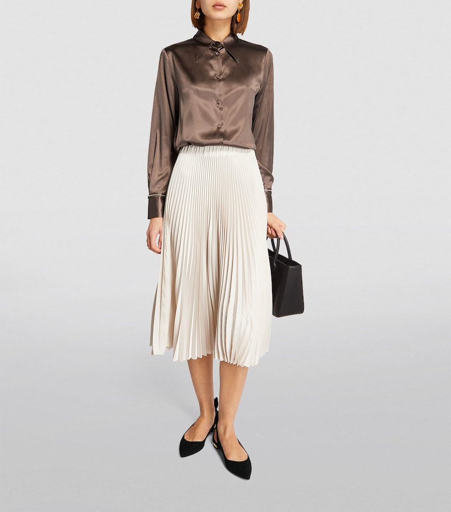 Suede Bow Tie Ballet Flats BLACK Image 4