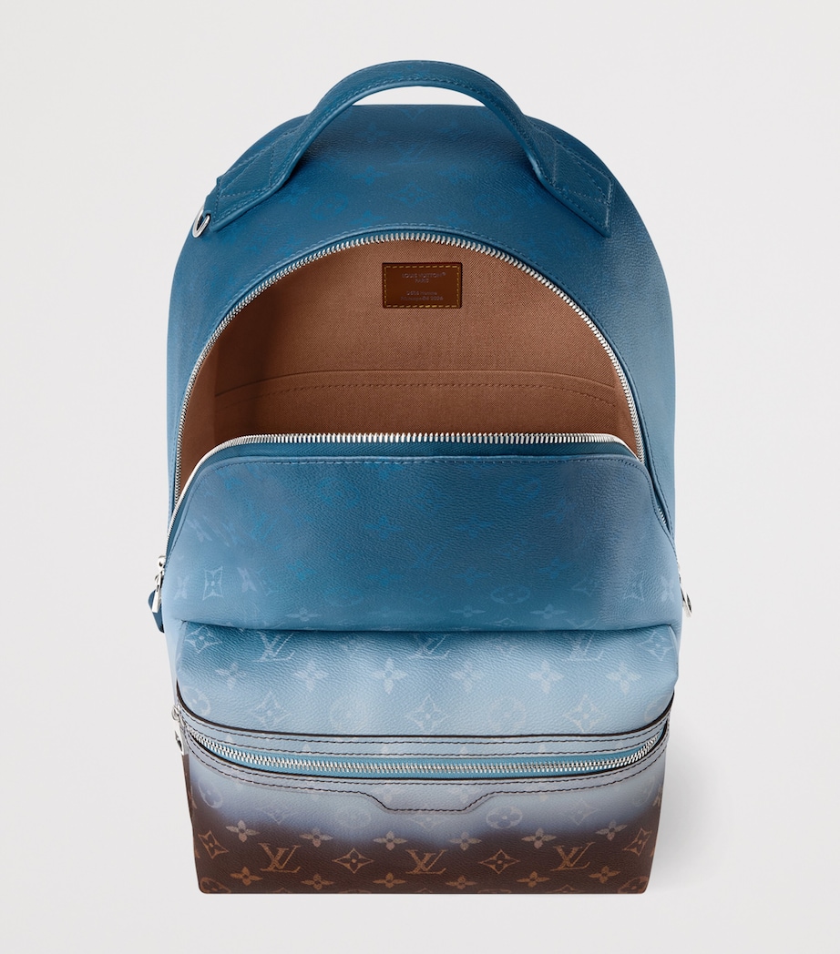 LOUIS VUITTON Coated Canvas Discovery PM Backpack Blue Monogram Image 4
