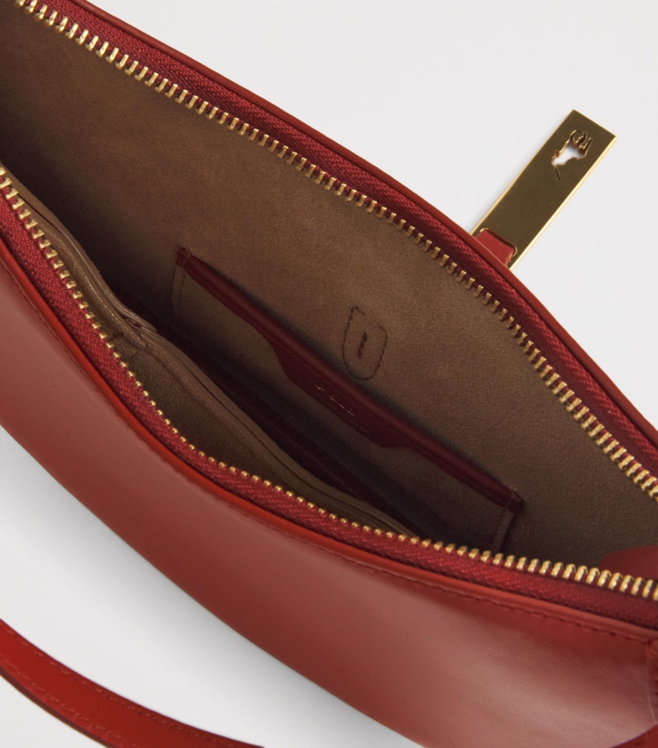 Mini Leather ID Shoulder Bag AUBURN Image 4