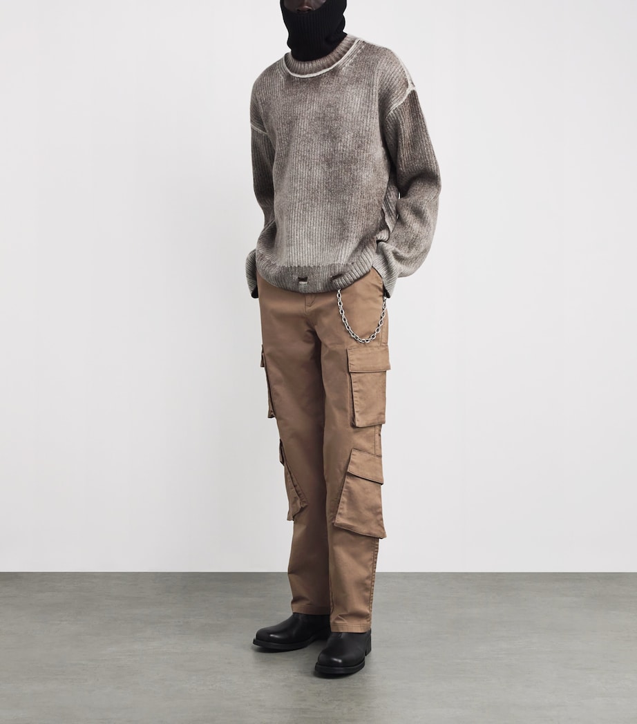 Cotton Cargo Pocket Trousers CLOVE Image 2